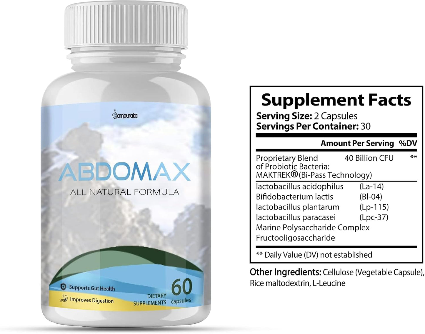 Abdomax New Advanced Formula Supplement – 2 Packs, 60 Day Supply - görsel 2