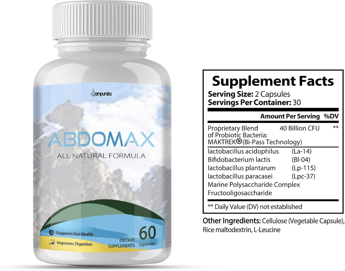 Abdomax New Advanced Formula Supplement – 2 Packs, 60 Day Supply - görsel 2