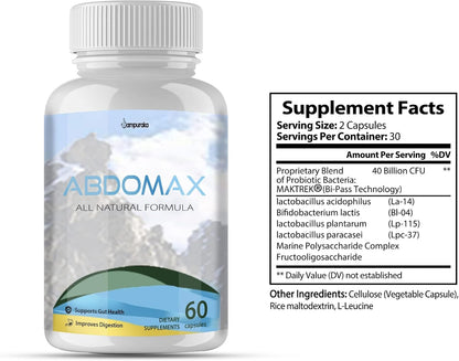 Abdomax New Advanced Formula Supplement – 2 Packs, 60 Day Supply
