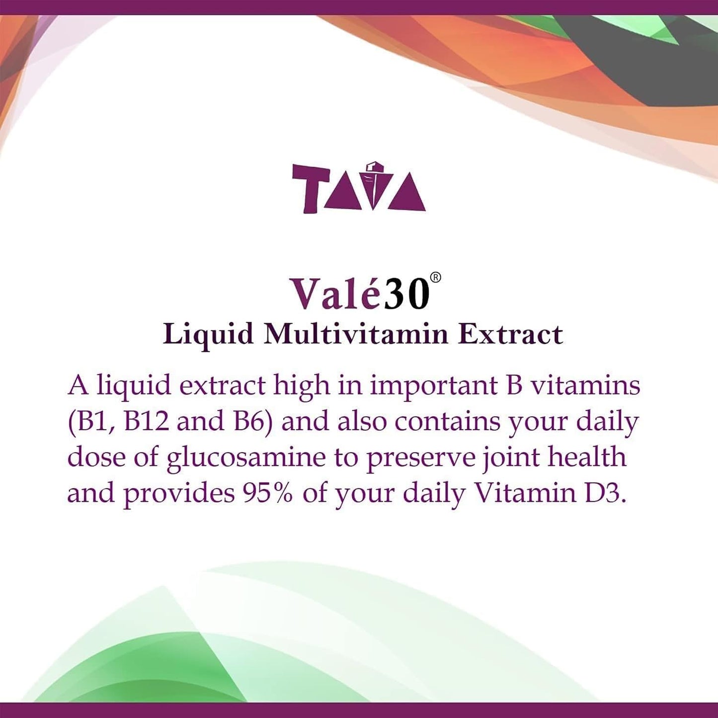 TAVA Valé30 - Liquid Multivitamin - 30-Day Supplement with Vitamin A and B Complex for Men, Women, and Family, Daily Boost Drink - 2 Bottles - görsel 5