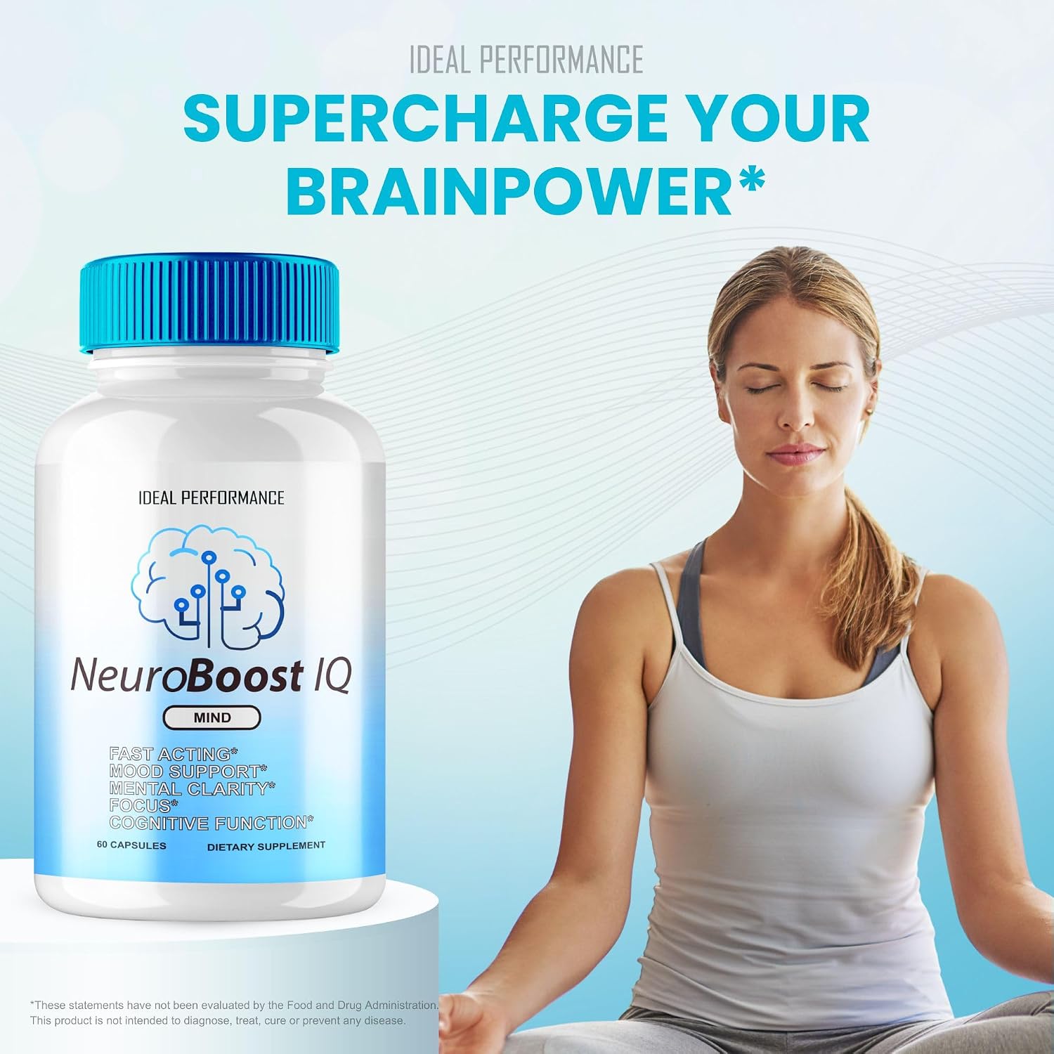 IDEAL PERFORMANCE Neuro Boost IQ Brain Supplement - 3 Pack (180 Capsules) - görsel 4
