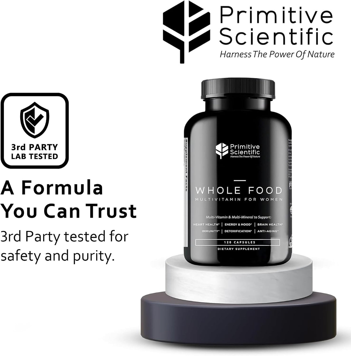 Primitive Scientific Women's Whole Food Multivitamin, 120 Capsules - görsel 4
