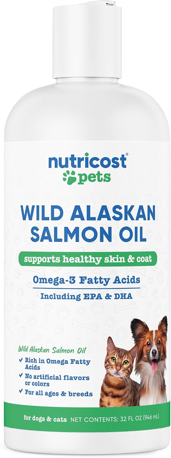 Nutricost Pets Wild Alaskan Salmon Oil for Dogs and Cats, 946 ml - görsel 1