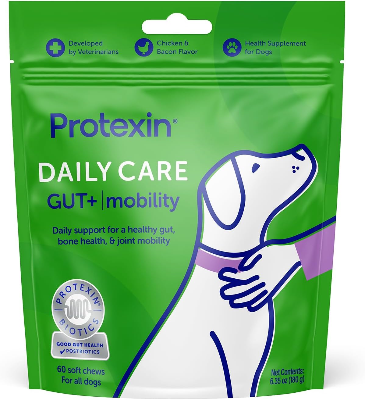 Protexin Daily Care Gut+ Wellness Dog Chews, Duck and Carrot Flavour, 60 Count - görsel 9