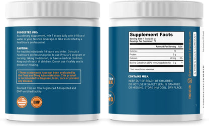 Dr. Tobias Colostrum Powder - Premium Bovine Colostrum Food Supplement for Immune Support, Gut Health & Muscle Recovery | 3g Per Serving Minimum 30% IgG Unflavoured (227 g, 76 Servings)