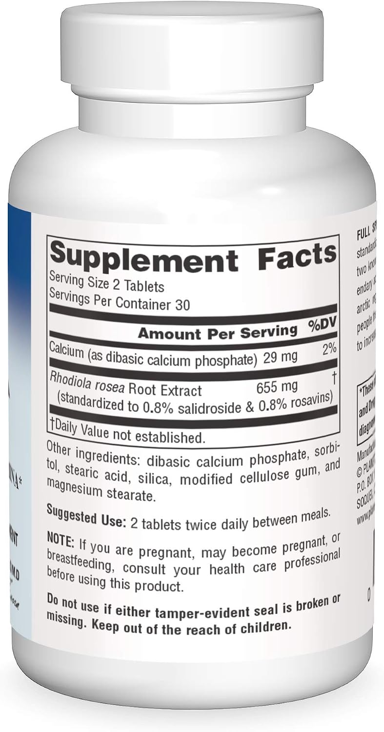 Planetary Herbals Full Spectrum Rhodiola Rosea Extract Tablets, 60 Count - görsel 3