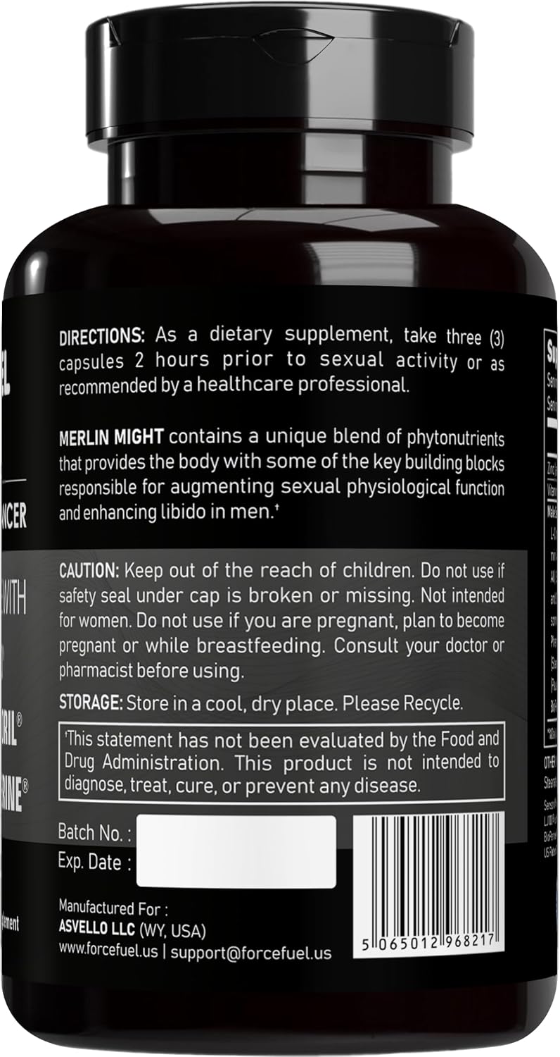Force Fuel Merlin Might – Male Performance Support Supplement with Tongkat Ali and Ashwagandha - görsel 9