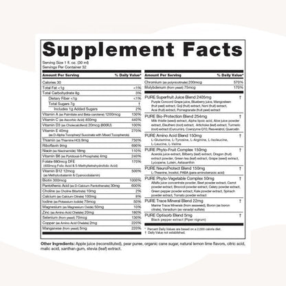 PURE Daily Build Liquid Multivitamin & Mineral Supplement with Superfruits, 946 ml