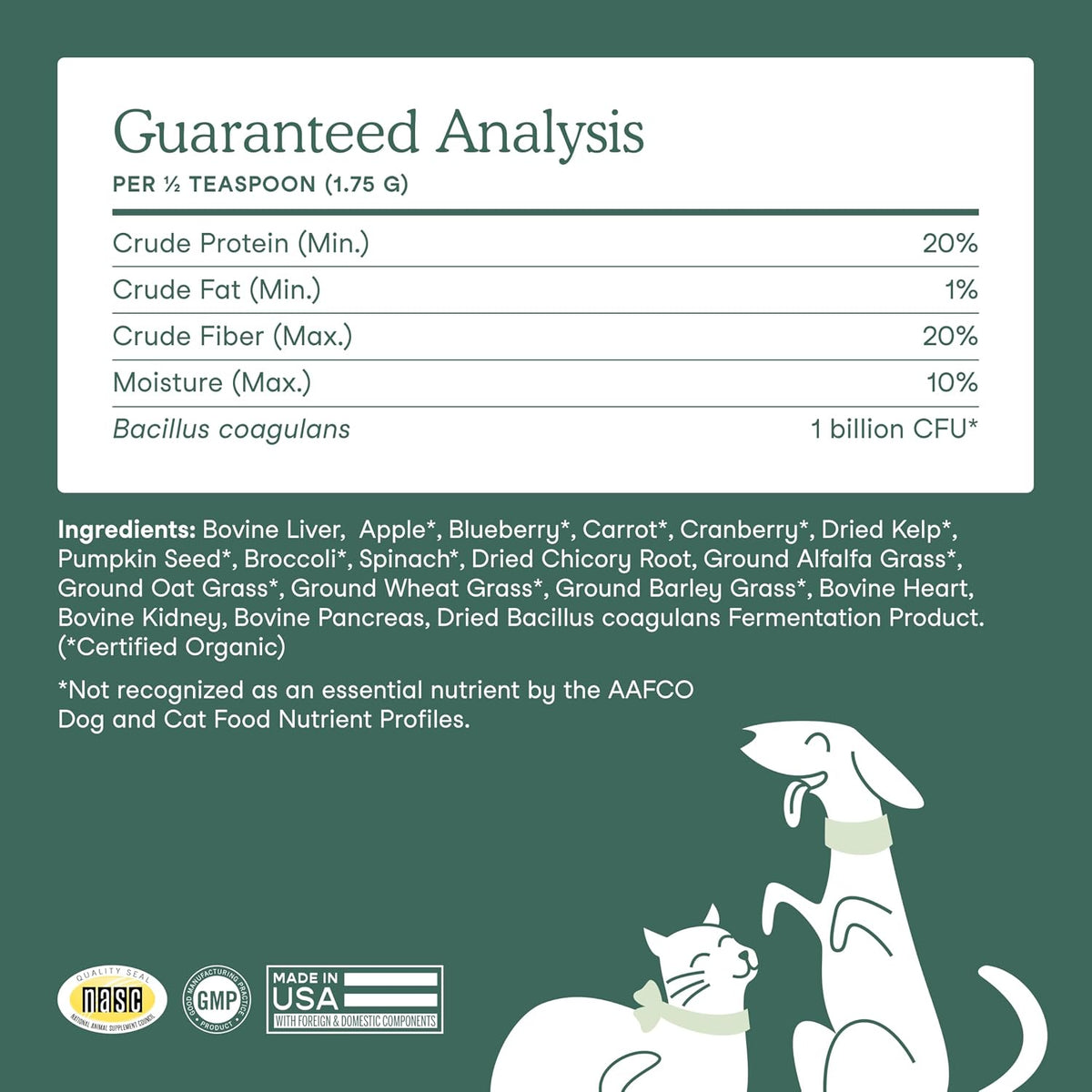 Fera Pets Whole Food Cat & Dog Multivitamin with Probiotics – 105 g - görsel 7