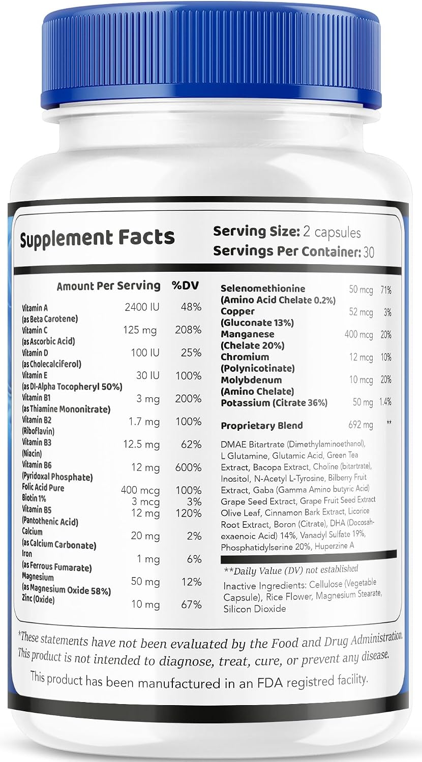 Neuro Thrive Brain (2 Pack) – Official Advanced Formula – 120 Capsules - görsel 5