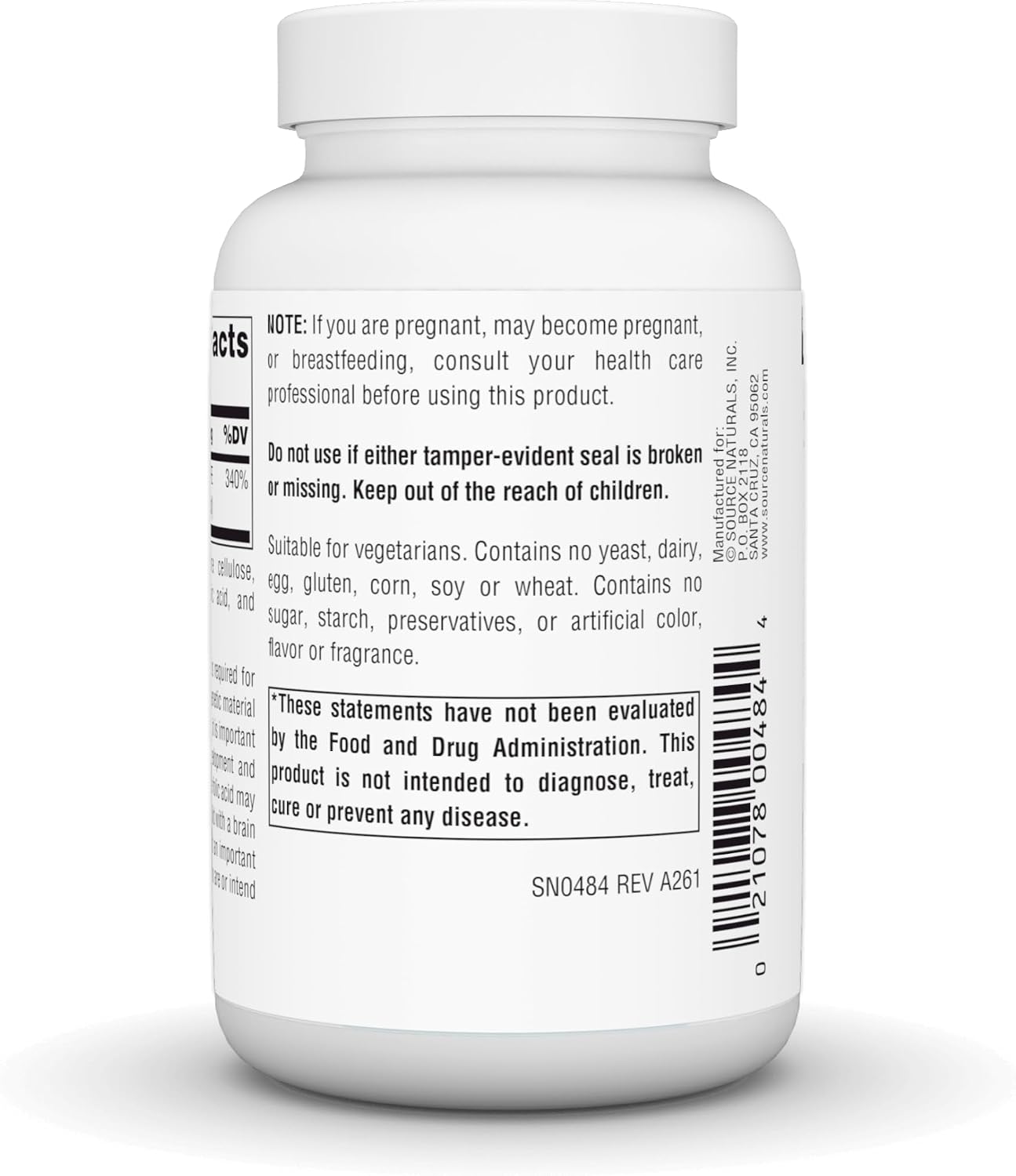 Source Naturals Folic Acid 800 mcg, 500 Tablets - görsel 4