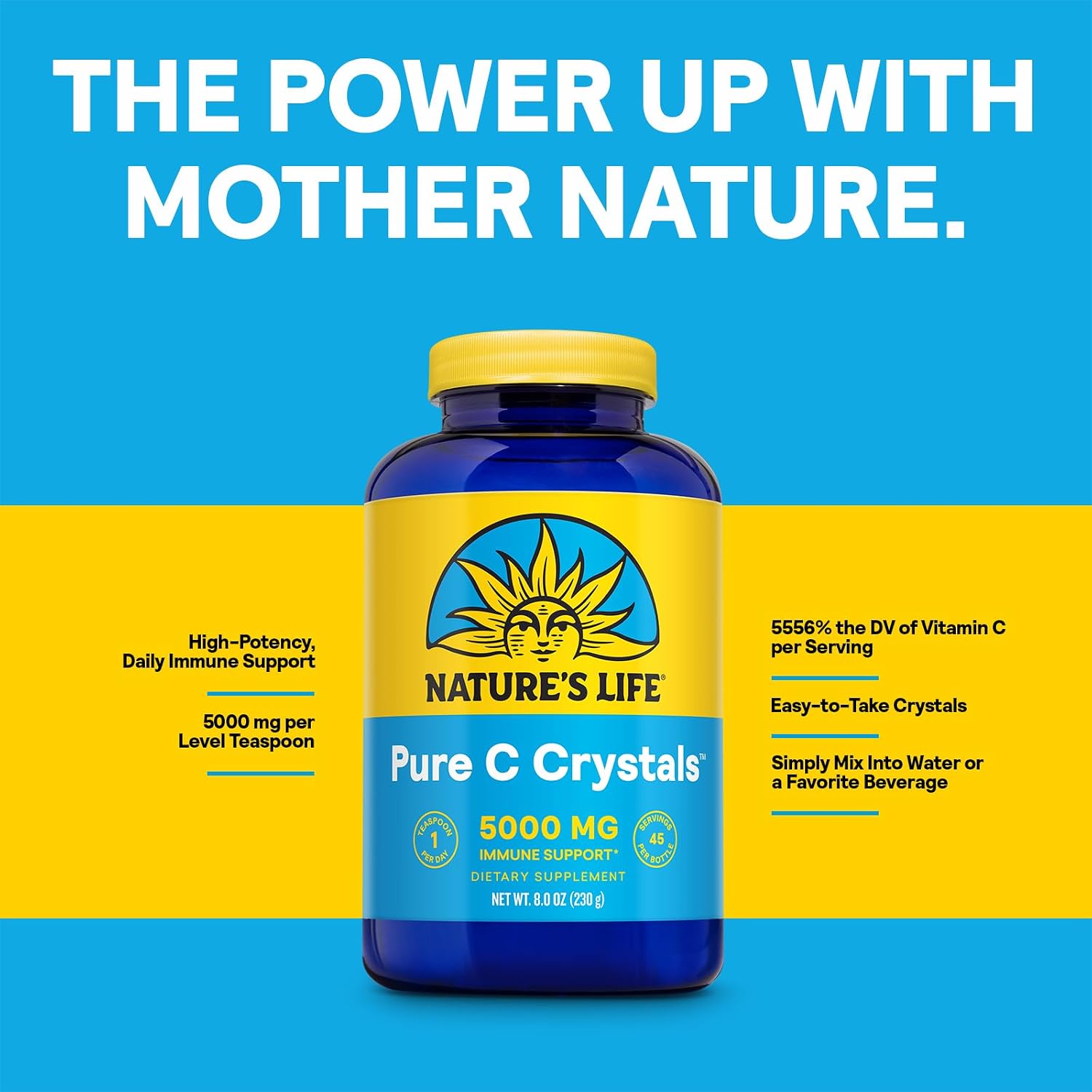 Nature's Life Pure Vitamin C Crystals - 5000 mg Vitamin C Powder - görsel 4
