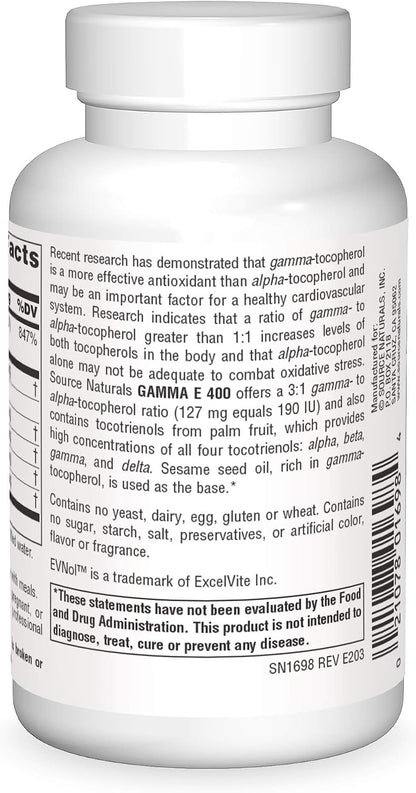 Source Naturals Gamma E 400 - 60 Softgels