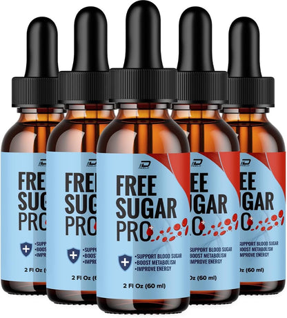 Free Sugar Pro Drops Natural Liquid Supplement, Extra Strength Advanced Health Support for Women and Men (5 Month Supply - 300 ml)