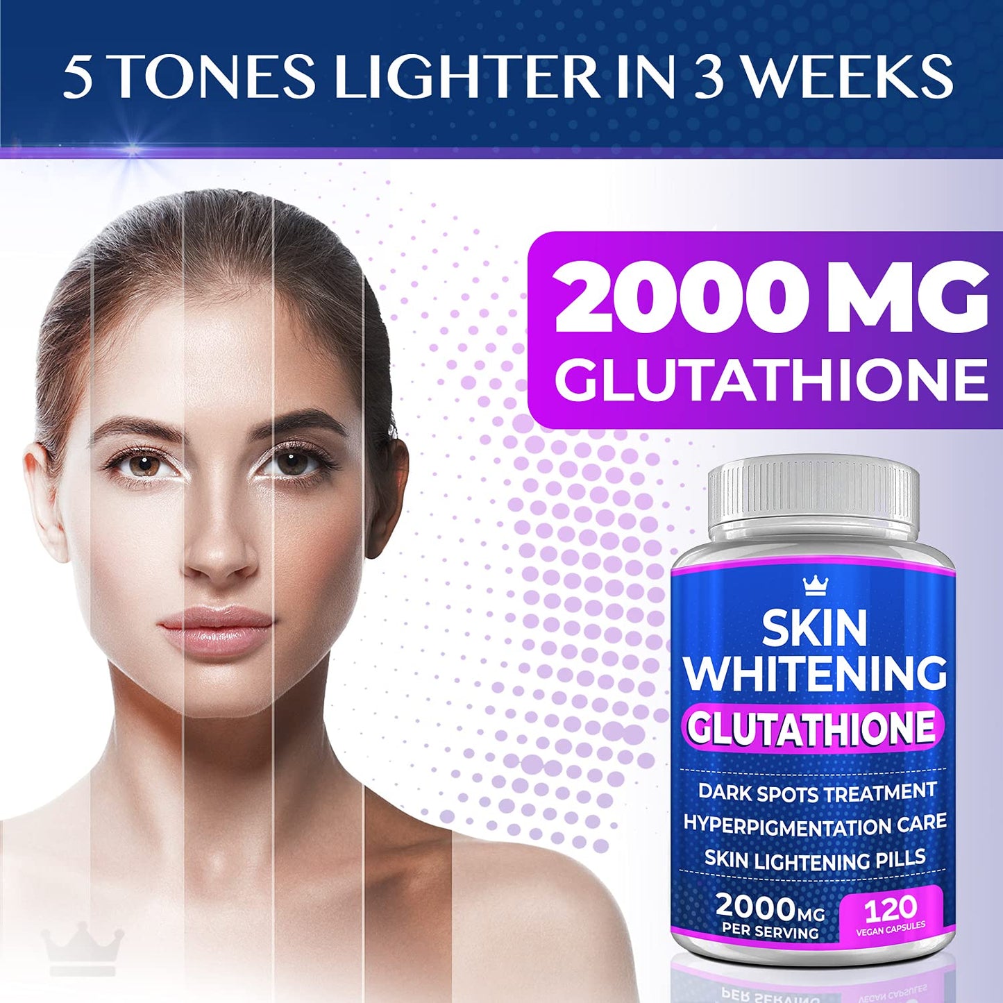 NORTHERN CROWN COSMETICS Glutathione 2000mg – 120 Capsules - görsel 5