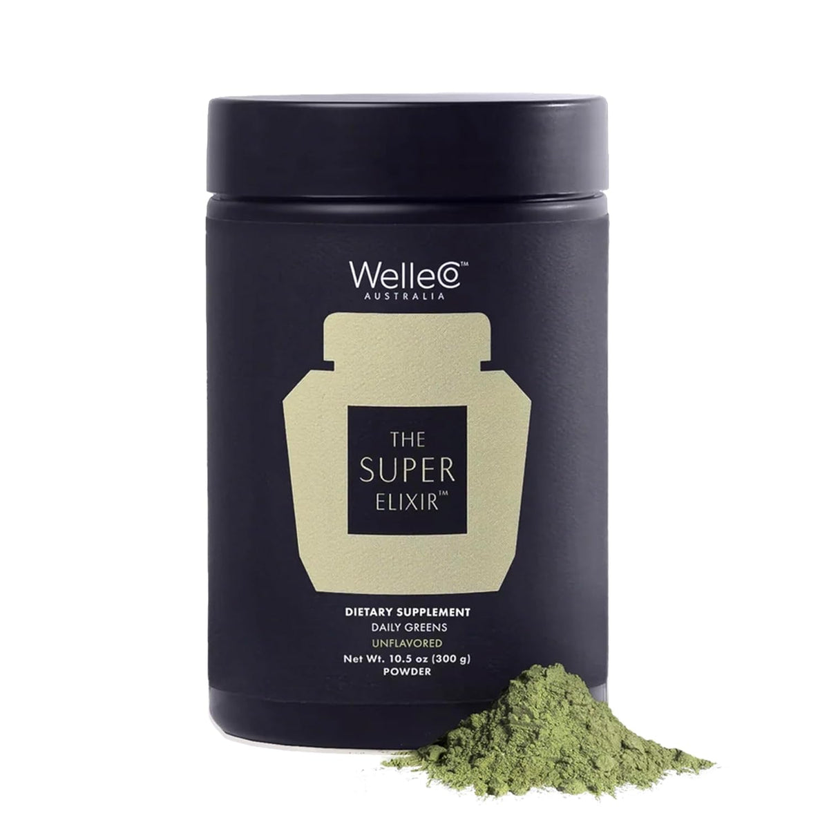 WelleCo The Super Elixir, Daily Greens Powder with Probiotics and Superfoods, Unflavoured, 300g - görsel 1