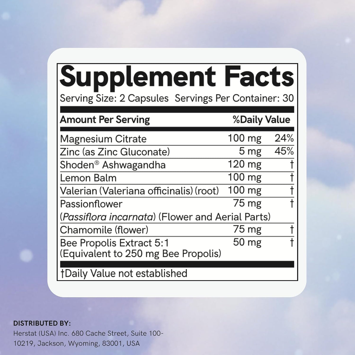 Dr Sosnowski's BUZzz Sleep Aid Supplement with Magnesium, Bee Propolis, Shoden Ashwagandha, Valerian and Chamomile – 60 Capsules - görsel 5