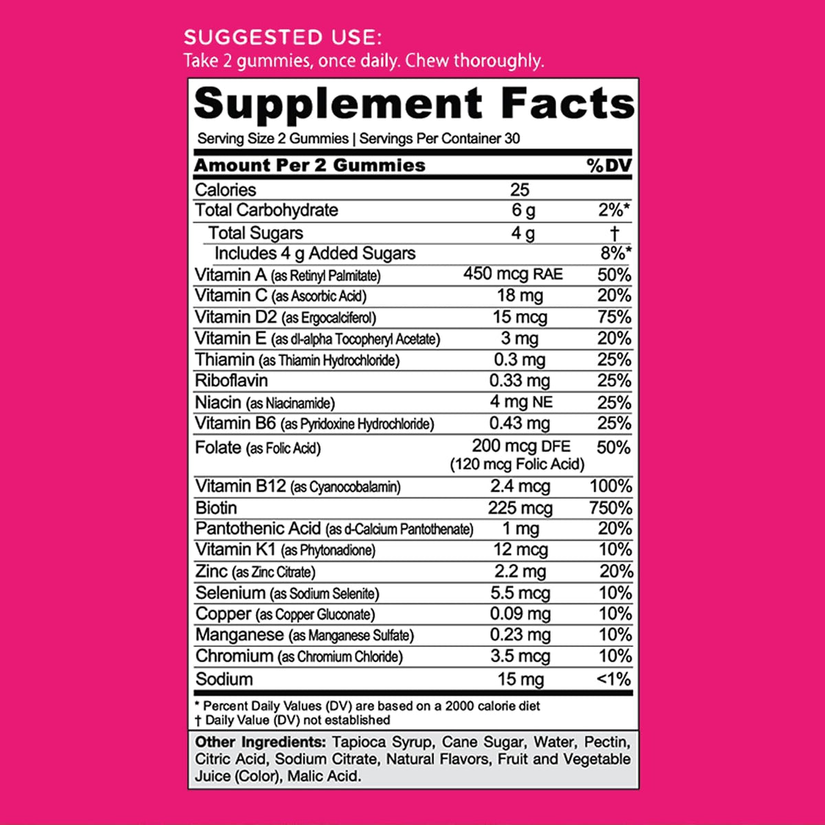 Goli Women's Multi Gummies - Complete Daily Multivitamin with All 13 Essential Vitamins, Biotin, Zinc - Supports Hair, Skin, Nails, Immune System - Vegan, Non-GMO - 60 Gummies (2 Pack) - görsel 6