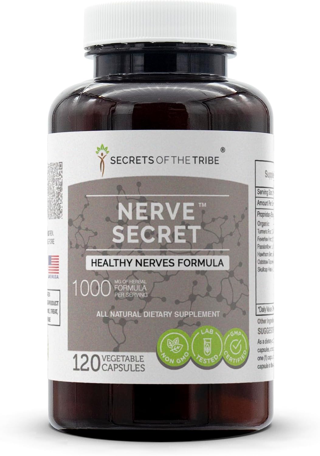Secrets of the Tribe Nerve Secret, Nerve Support Formula, Herbal Supplement Blend (60 Capsules) - görsel 5