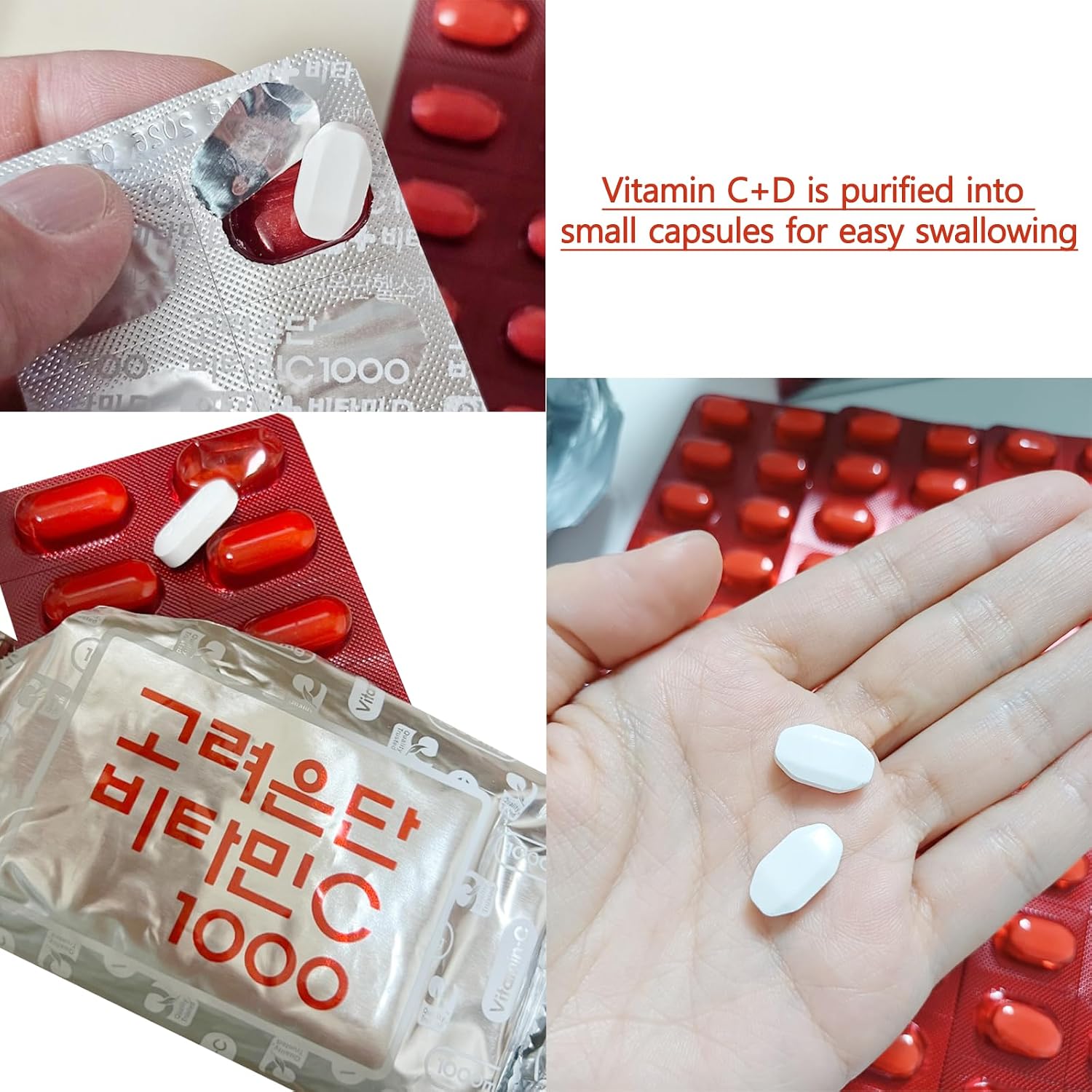 GIANANO Individually Packed Vitamin C + D, 1000mg Vitamin C & 1000 IU Vitamin D, 120 Tablets (60-Day Supply) - görsel 5