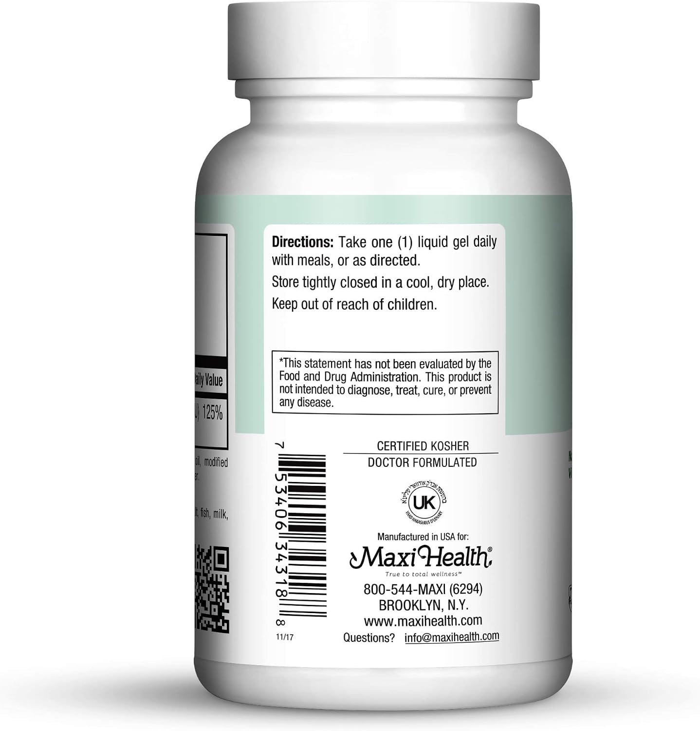 Maxi Health Vitamin D3 1000 IU Food Supplement - 180 Liquid Gels - görsel 3