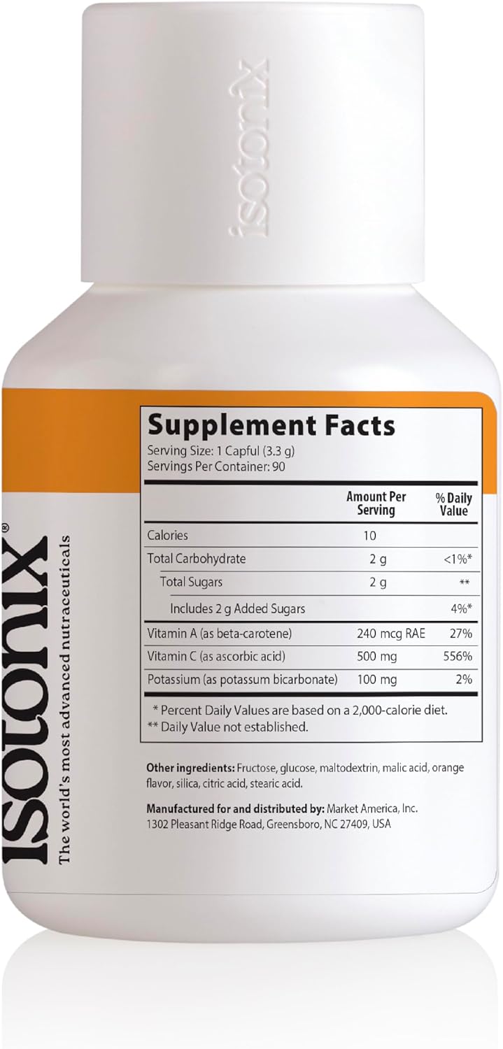 Isotonix Vitamin C Powder – 500 mg Buffered Vitamin C with Beta Carotene and Potassium, Isotonic, Vegan, Gluten-free, 90 Servings - görsel 7