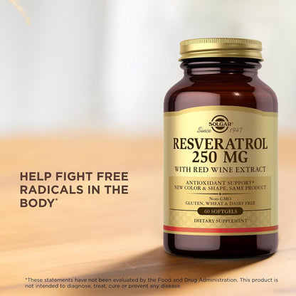 Solgar Resveratrol 250mg, 60 Softgels