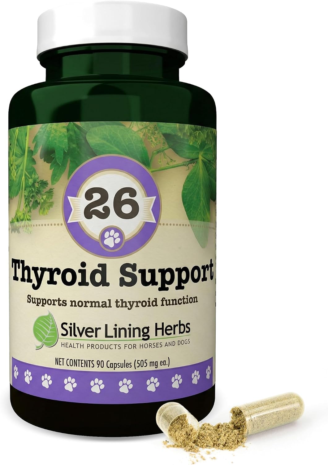 Silver Lining Herbs Thyroid Support for Dogs - 90 Capsules - görsel 1
