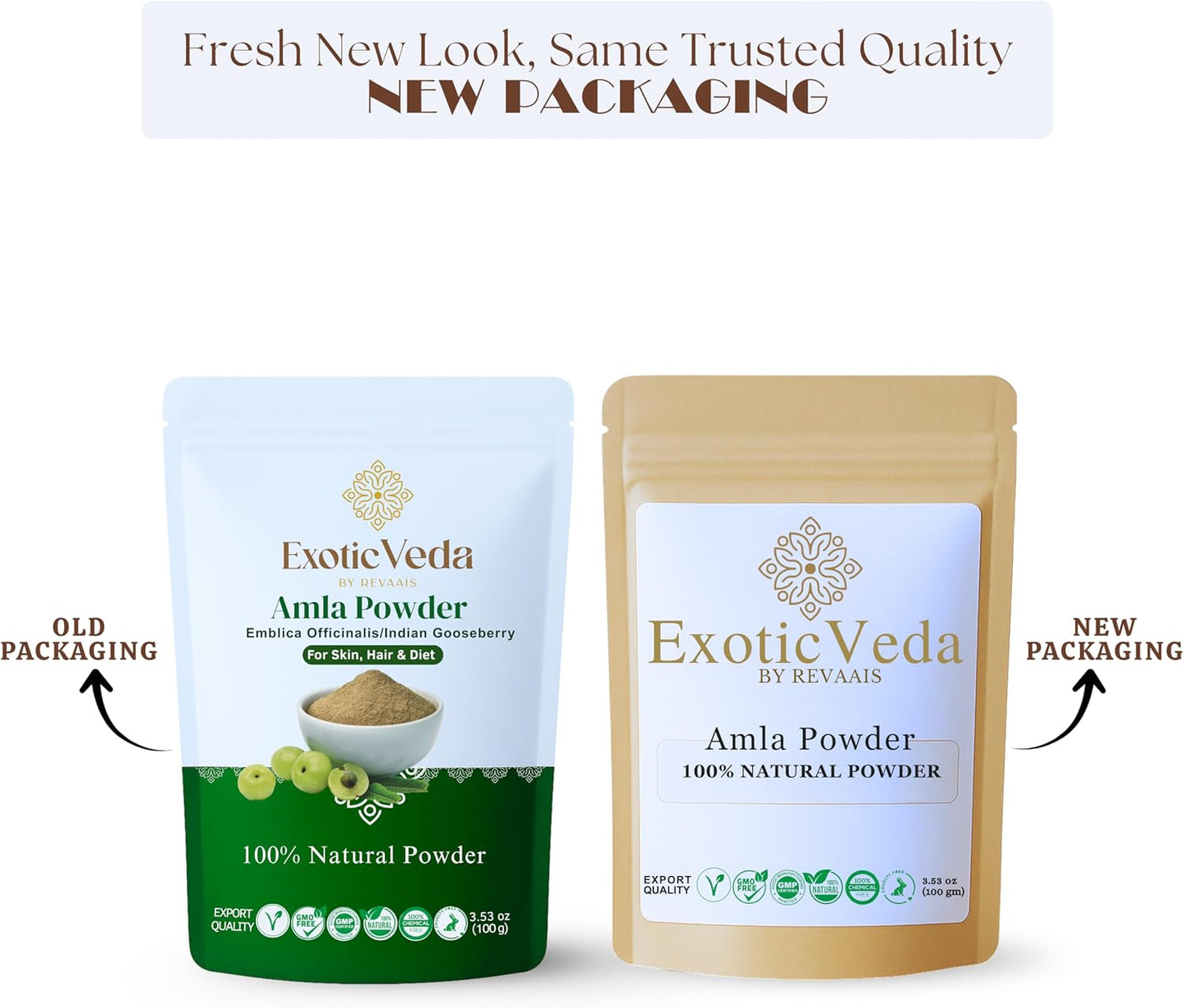 Exotic Veda Amla Powder - 100% Pure Indian Gooseberry, Ayurvedic Supplement, Non-GMO, 100g - görsel 8