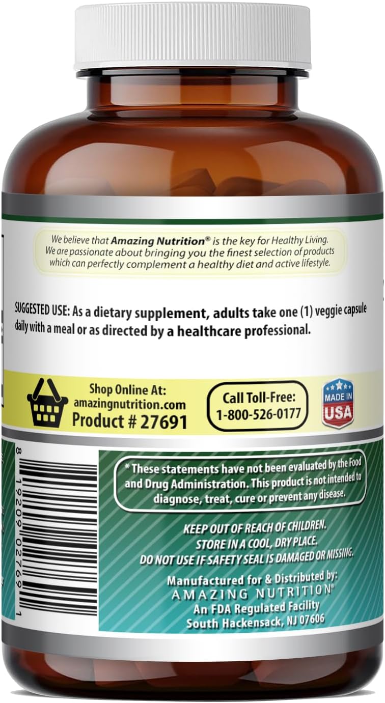 Amazing Formulae Biotin 10,000 mcg - High Potency Vitamin B7 Food Supplement, 240 Veggie Capsules - görsel 4