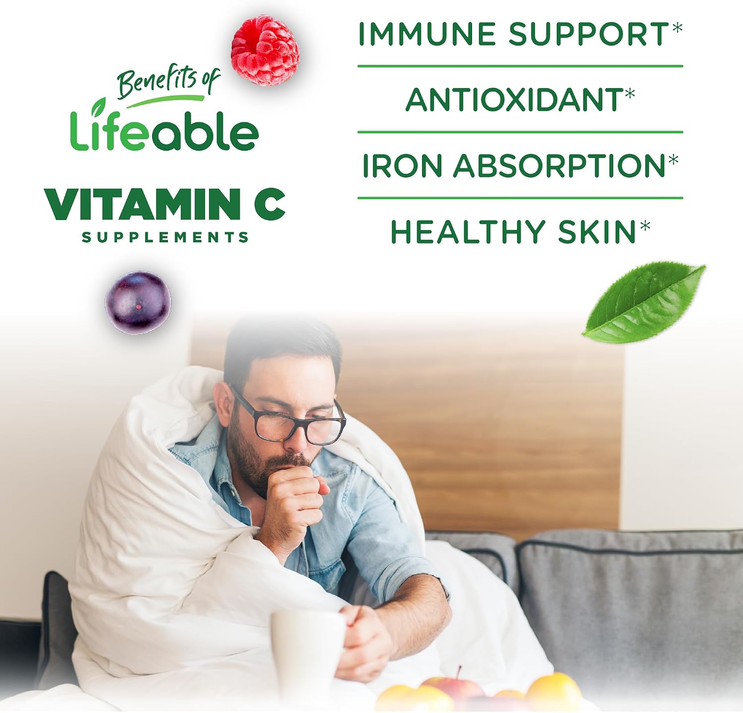 Lifeable Vitamin C Gummies - 1050 mg - 90 Gummies - görsel 3