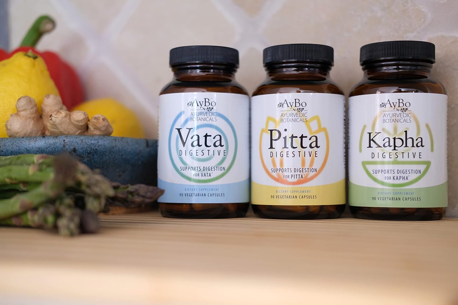 AyBo Pitta Digestive Supplement, 90 Vegetarian Capsules - görsel 3