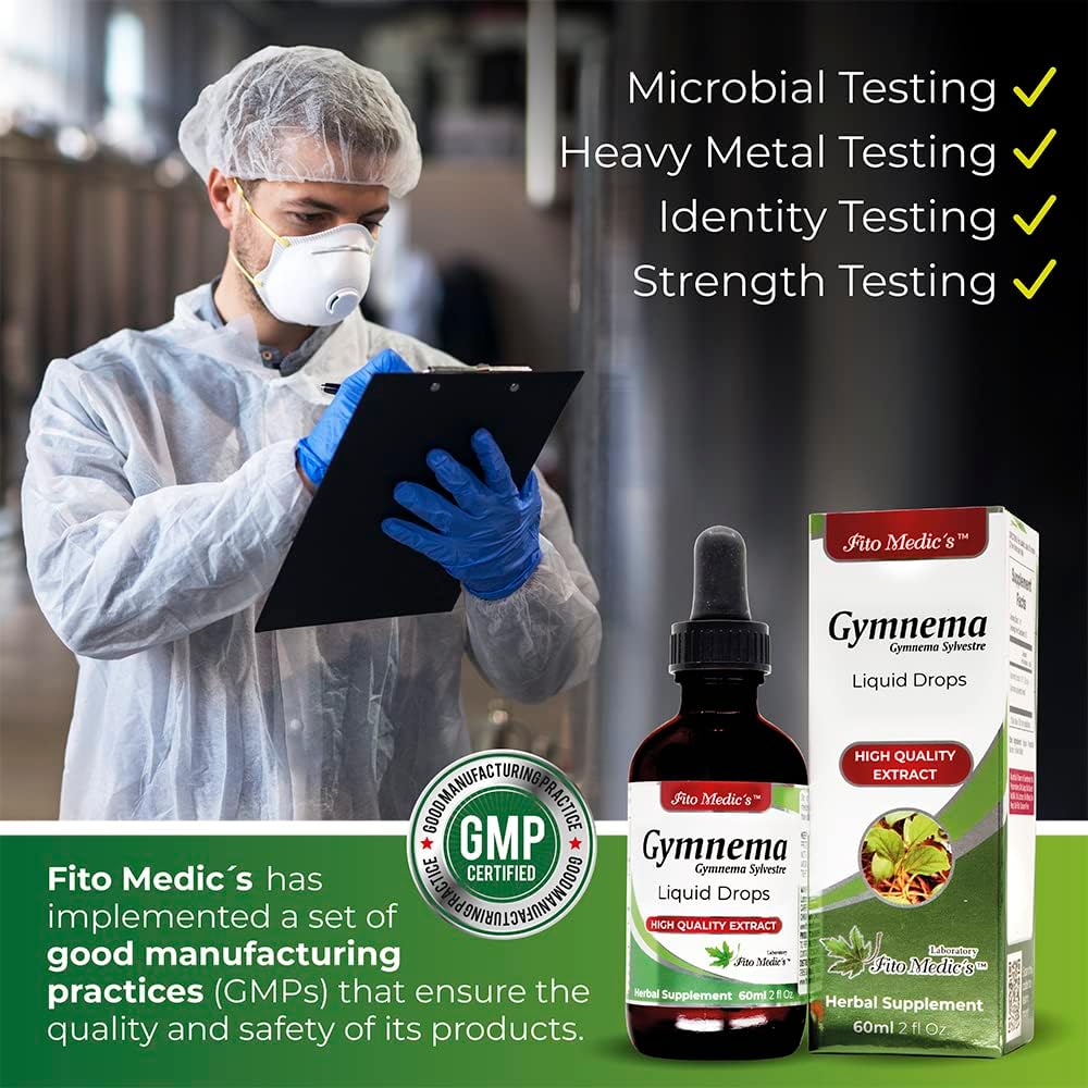 FITO MEDIC'S Lab Gymnema Sylvestre Extract Liquid - Alcohol Free, Non-GMO, Gluten-free - görsel 3