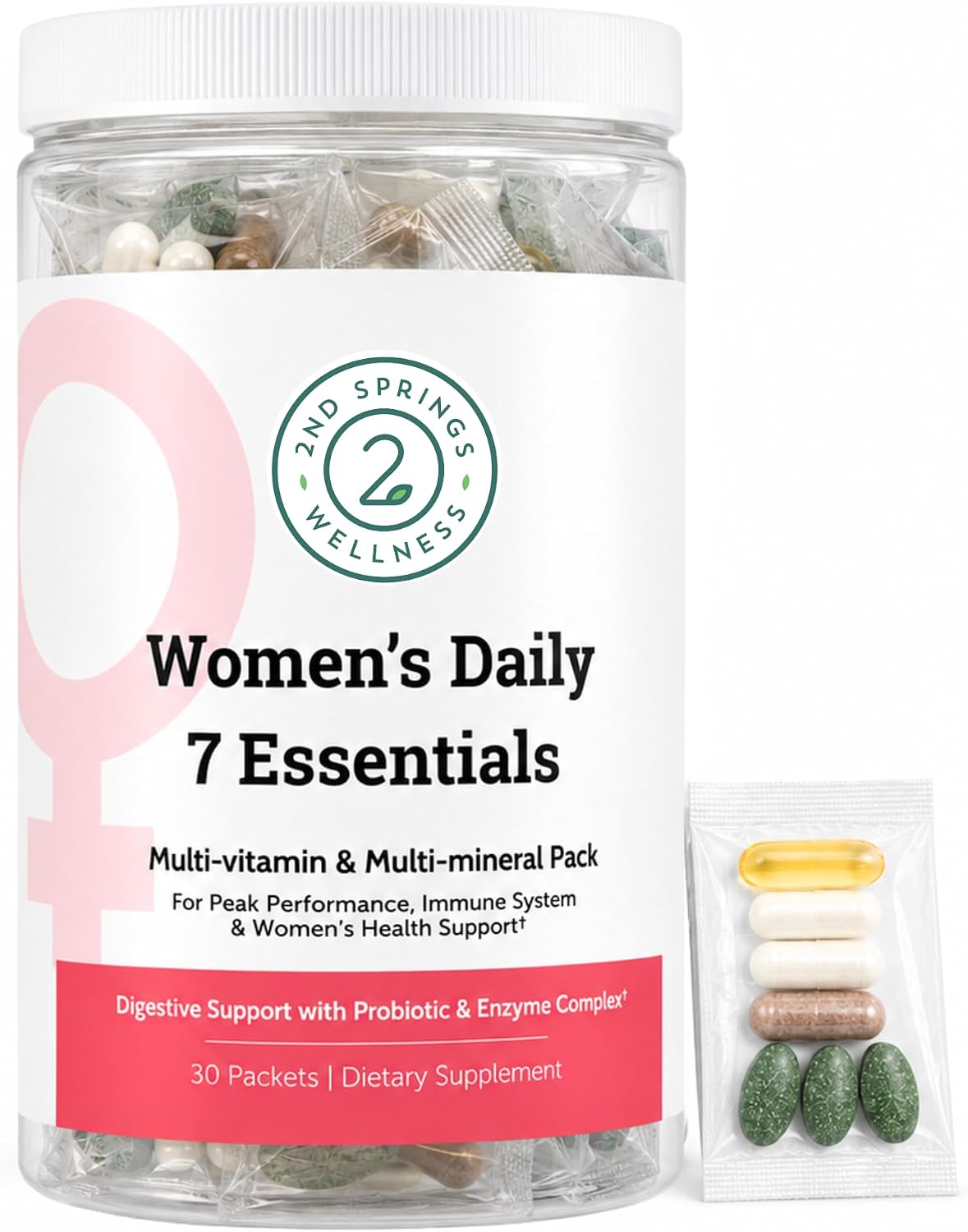 2nd Springs Daily 7 Essentials Women's Vitamin Pack - görsel 1