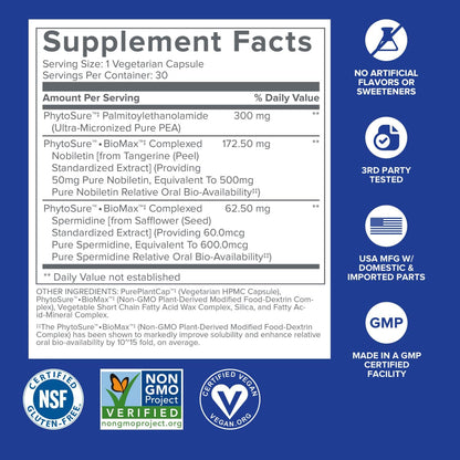 Gundry MD Bio Sync Food Supplement - Daytime Energy, Focus & Memory Support (30 Capsules)
