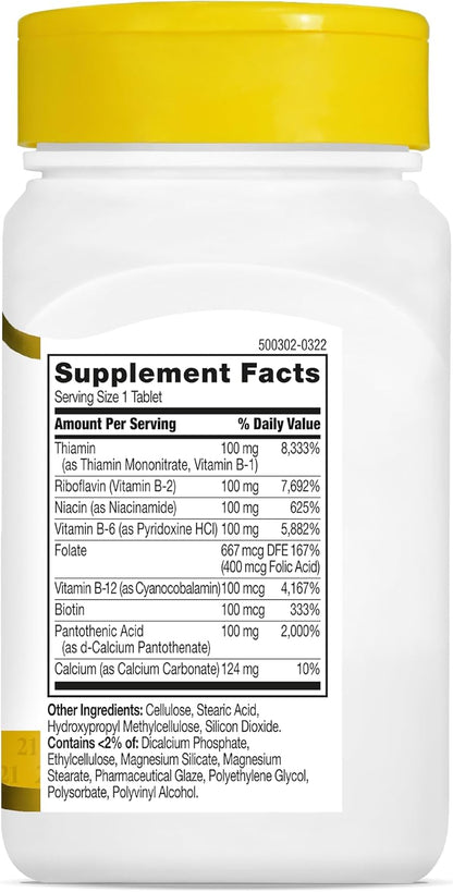 21st Century B-100 Complex Prolonged-Release Tablets, 60 Tablets