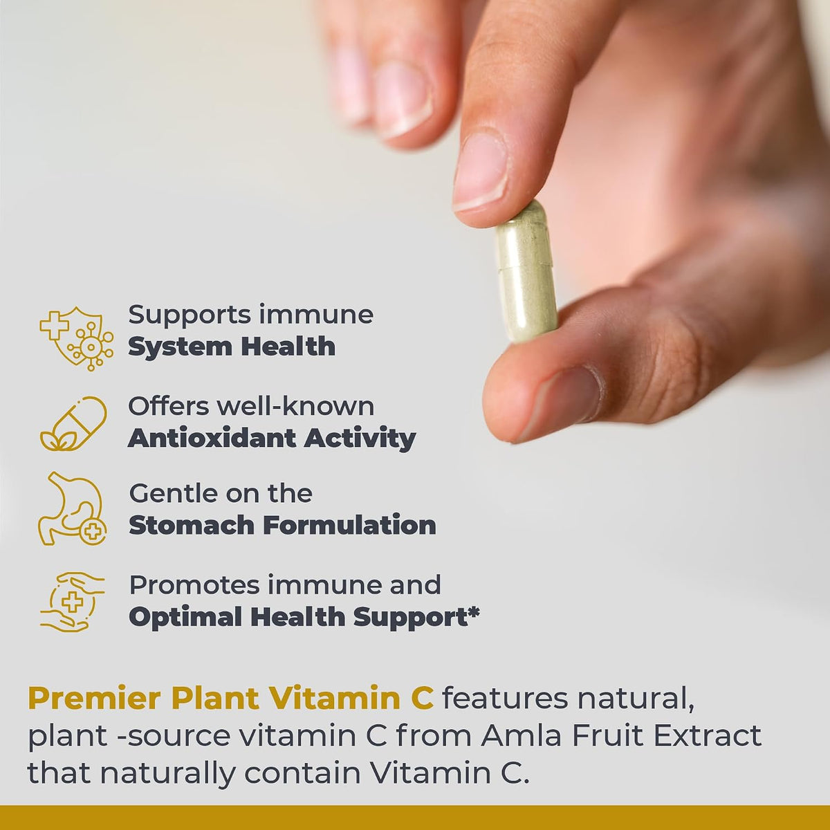 Premier Research Labs Essential C Complex - Whole Food Vitamin C with Bioflavonoids & Rose Hips - 60 Vegetarian Capsules - görsel 4