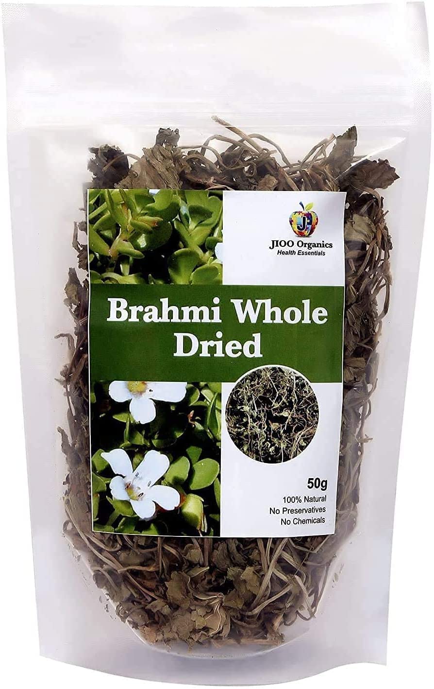 Zanto Jioo Organics Dry Brahmi Leaves, Neerbrahmi, Water Hyssop (Pack of 50 g) - görsel 1