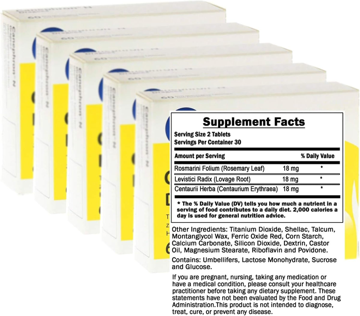 Herbal Remedy Canephron Food Supplement, 5-Pack, Made in Germany - görsel 2