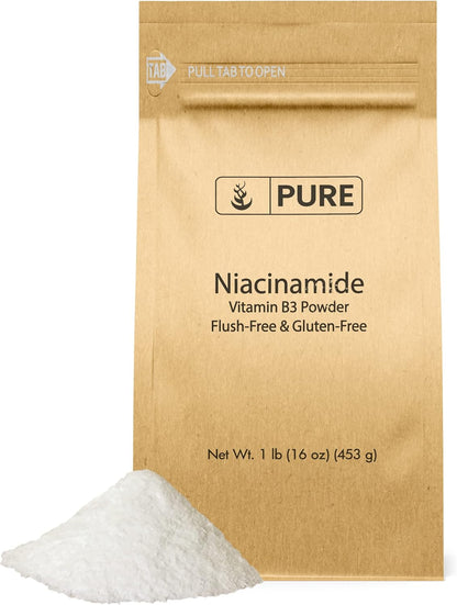 Pure Original Ingredients Niacinamide Powder (227 g) – Flush-Free Vitamin B3 Supplement