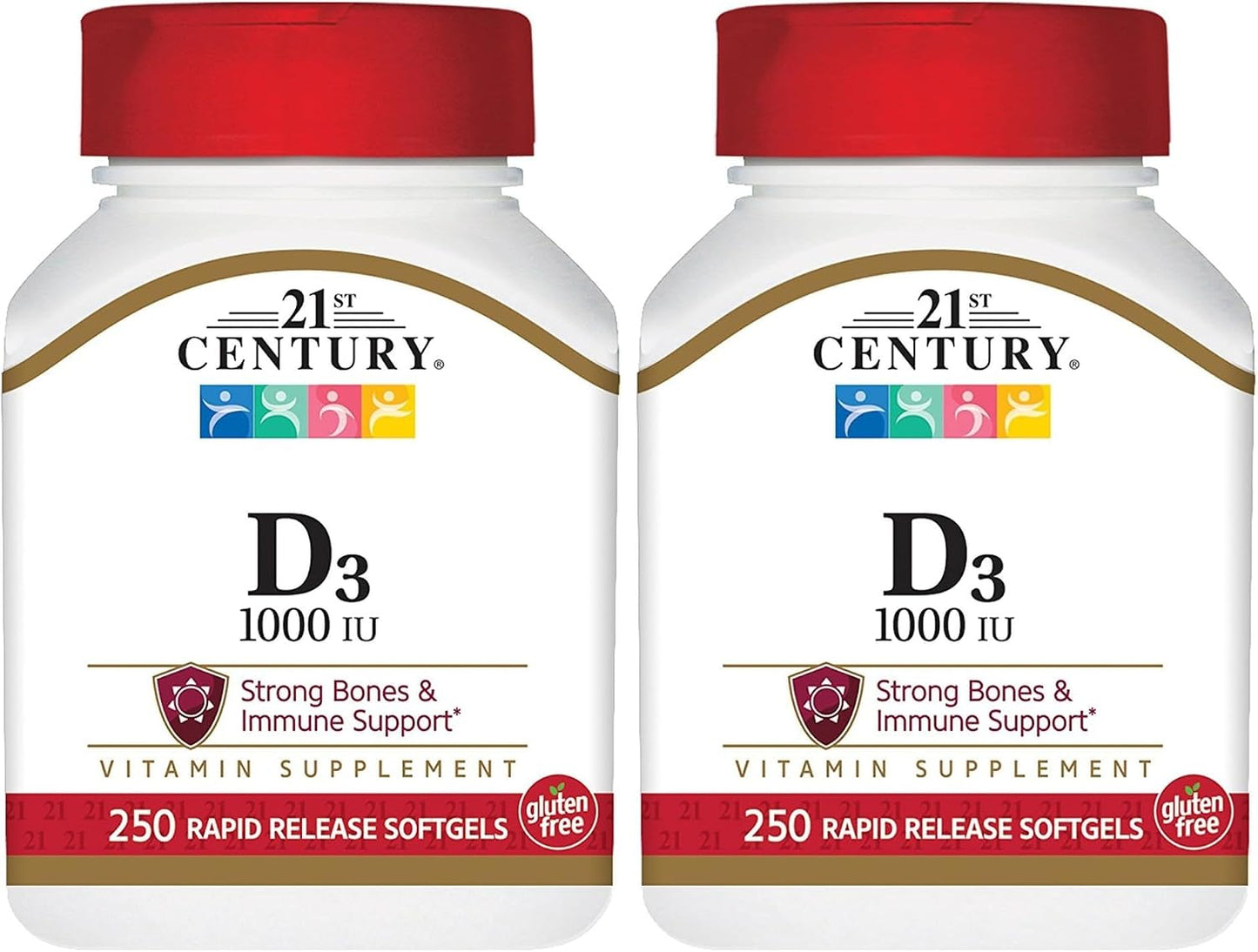 21st Century D3 1000 IU Softgels, 250 Capsules - görsel 4