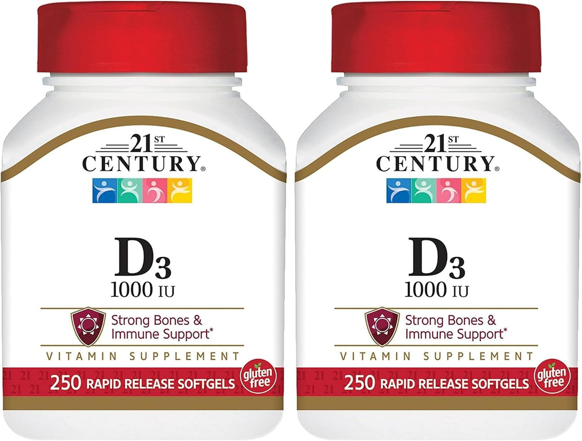 21st Century D3 1000 IU Softgels, 250 Capsules - görsel 4