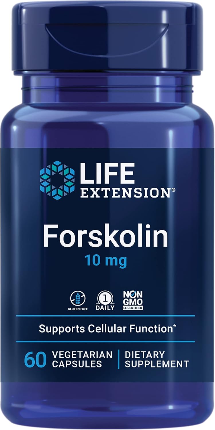 Life Extension Forskolin 10 mg, Standardised Coleus Forskohlii Extract, 60 Capsules - görsel 1