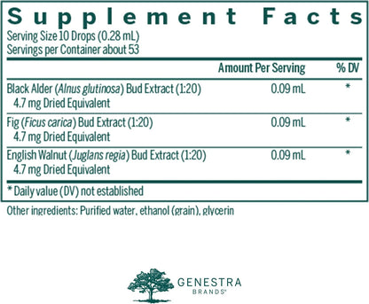 Genestra Brands Digest-gen | Black Alder, Fig and English Walnut Herbal Supplement | 15 ml