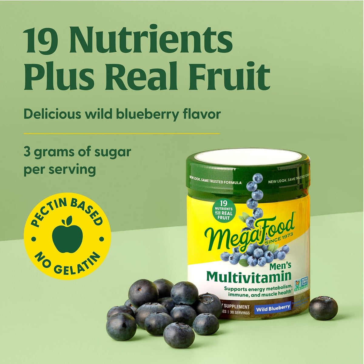 MegaFood Men's Multivitamin Wild Blueberry Gummy - 60 Gummies - görsel 4