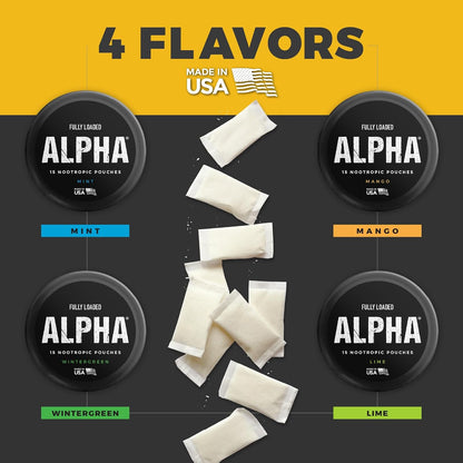 Fully Loaded Alpha Nootropic Pouches (Lime Flavour) – 5 Cans