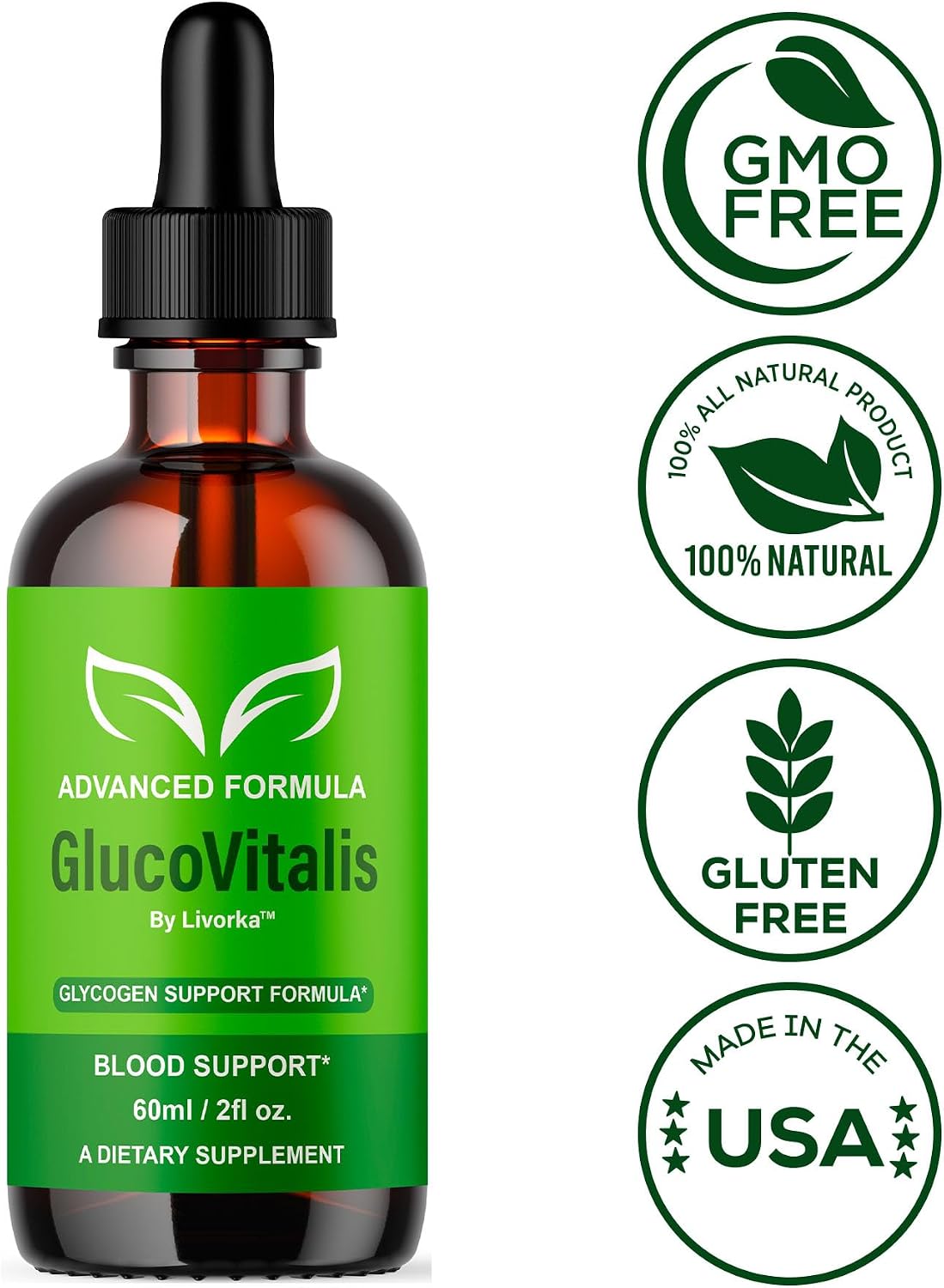 GlucoVitalis Drops (5 Pack) – Official Liquid Supplement, All-Natural Formula - görsel 5