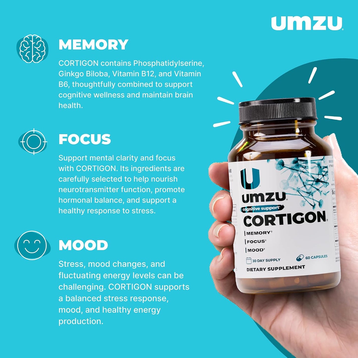 UMZU Cortigon Cortisol Support Supplement – 30 Day Supply - görsel 2