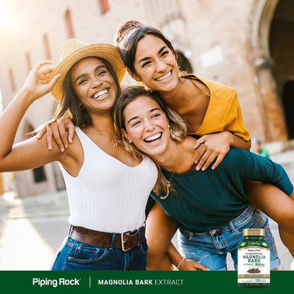 Piping Rock Magnolia Bark Extract 800mg | 120 Capsules | Standardised Herbal Supplement | with Honokiol | Non-GMO, Gluten-free