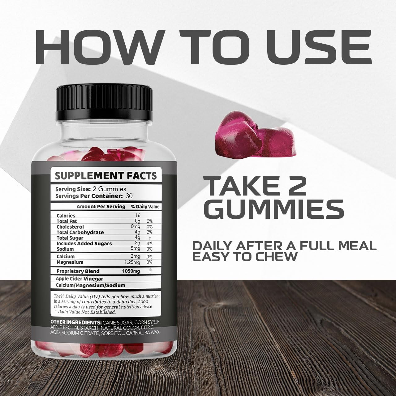 Manhood Plus Gummies for Men - 1050mg Gummy (60 Gummies) - görsel 4